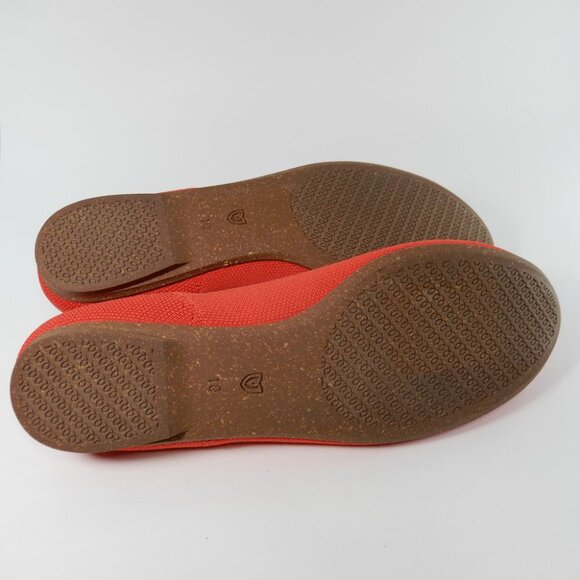 Rothy's The Ballet Flats Bow Size 10 Round Toe Glamour Red Knit Slip On NEW - Picture 12 of 14